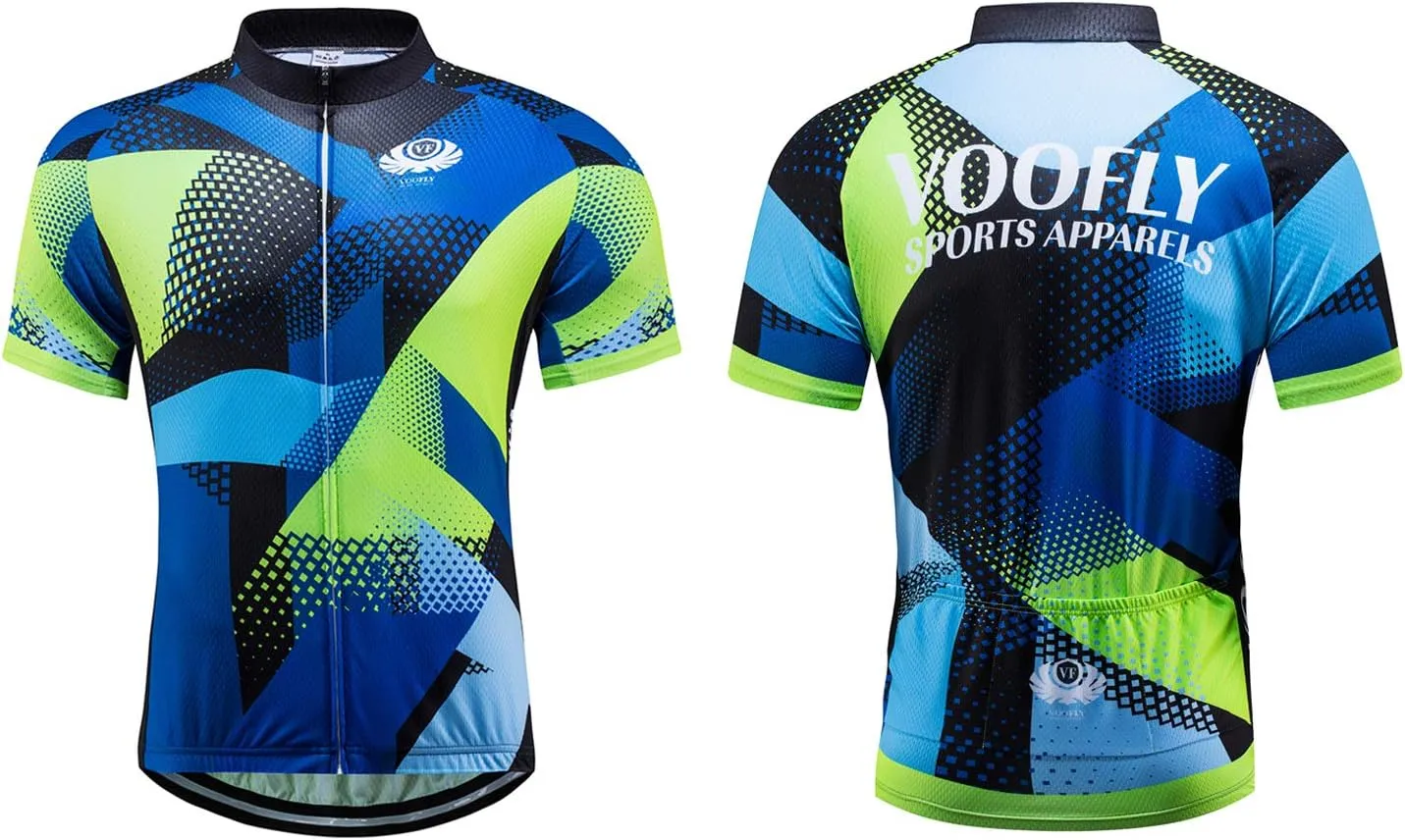 Men's Cycling Jersey Set Men Short Sleeve Compression Bike Shorts Gel Padded Biking Clothing