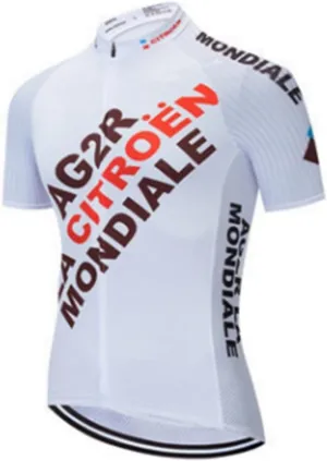 Men's Full Zip Cycling Jersey Breathable Tops Bicycle Short-Sleeved Jersey Bike Shirt
