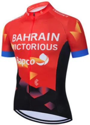Men's Full Zip Cycling Jersey Breathable Tops Bicycle Short-Sleeved Jersey Bike Shirt