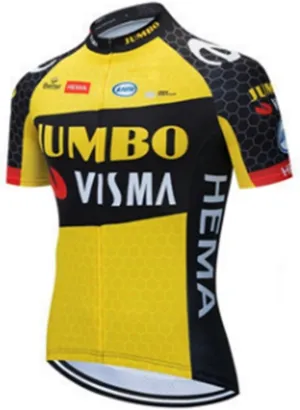 Men's Full Zip Cycling Jersey Breathable Tops Bicycle Short-Sleeved Jersey Bike Shirt