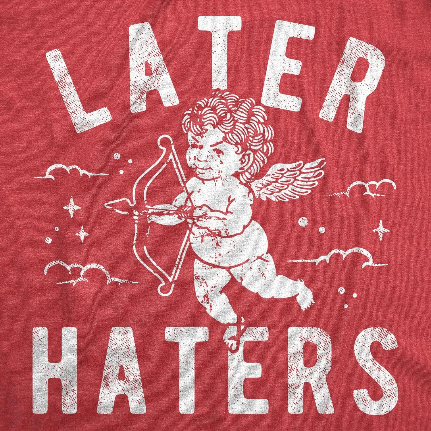 Mens Funny T Shirts Later Haters Valentines Day Graphic Tee for Men