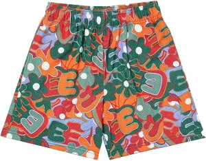 Mens Graphic Mesh Breathable Shorts Basketball Lightweight Quick Dry Shorts