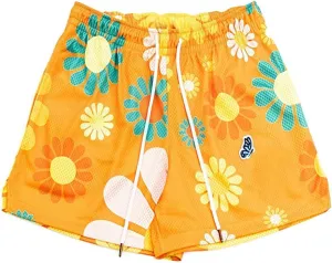 Mens Graphic Mesh Breathable Shorts Basketball Lightweight Quick Dry Shorts
