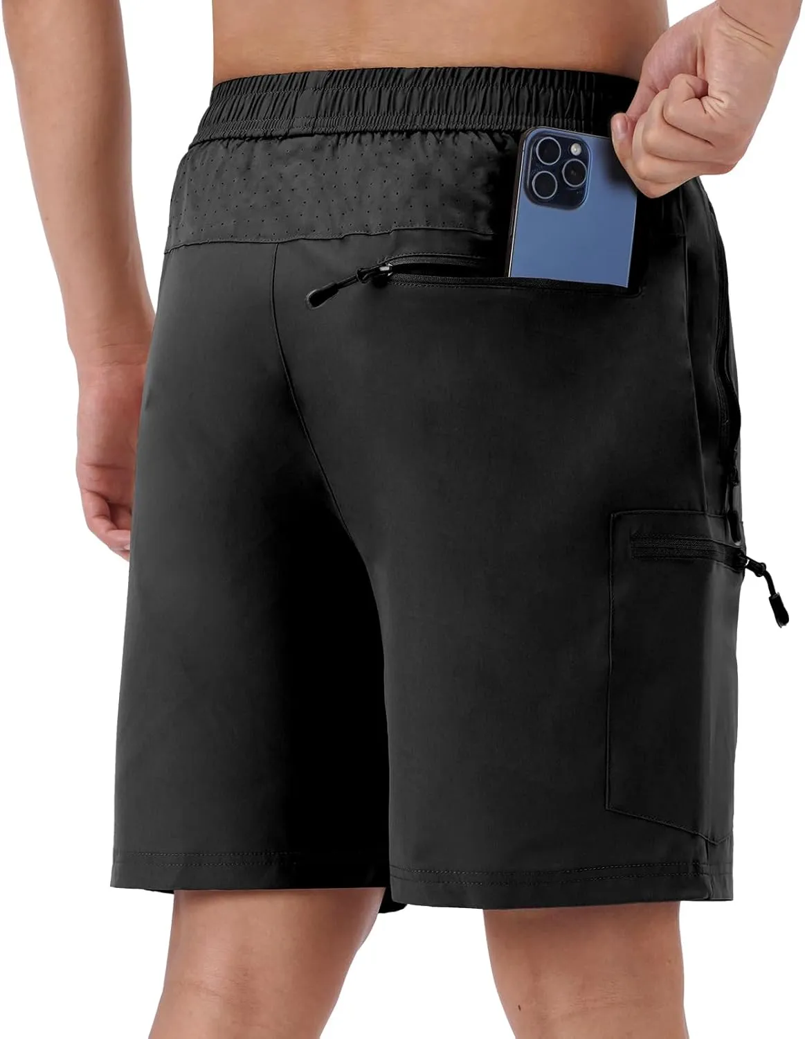 Men's Hiking Cargo Shorts Quick Dry Athletic Workout Gym Shorts with 4 Pockets