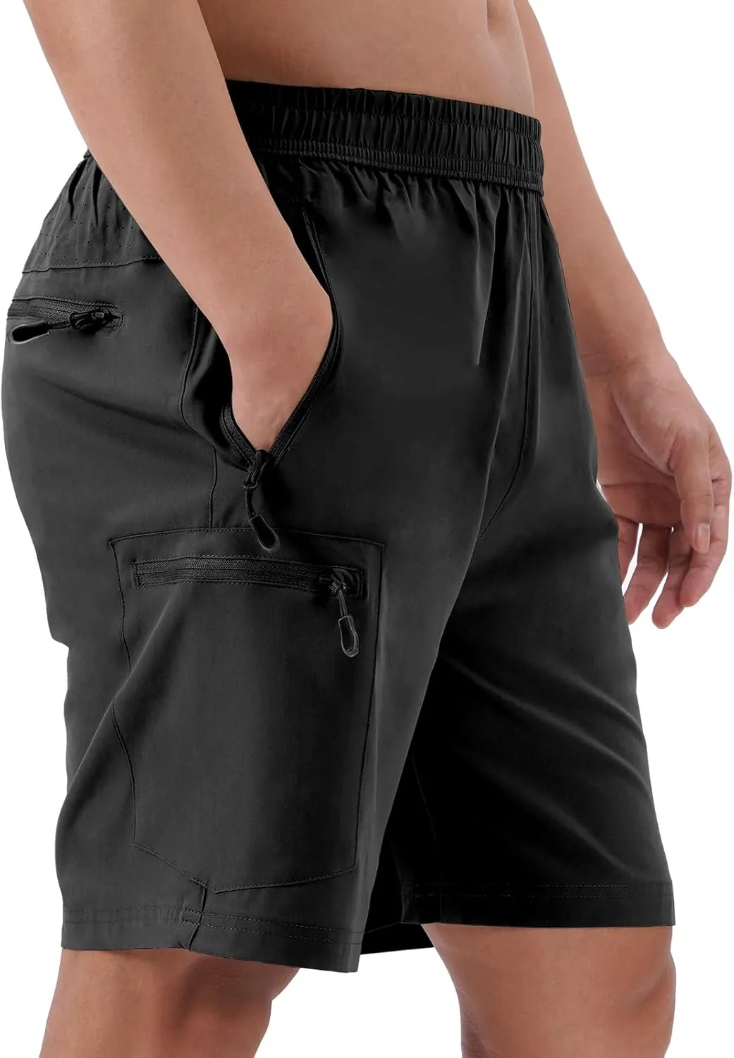 Men's Hiking Cargo Shorts Quick Dry Athletic Workout Gym Shorts with 4 Pockets