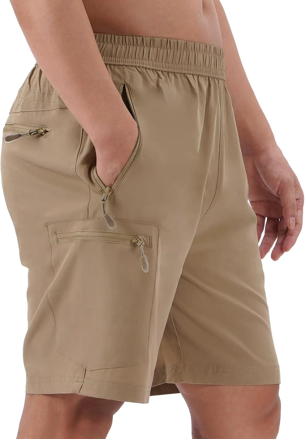 Men's Hiking Cargo Shorts Quick Dry Athletic Workout Gym Shorts with 4 Pockets