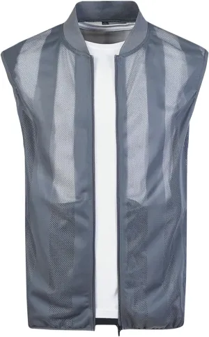 Mens Lightweight Casual Breathable Mesh Cycling Running Travel Vest Summer Vest Full Zip Sleeveless Jacket, Large