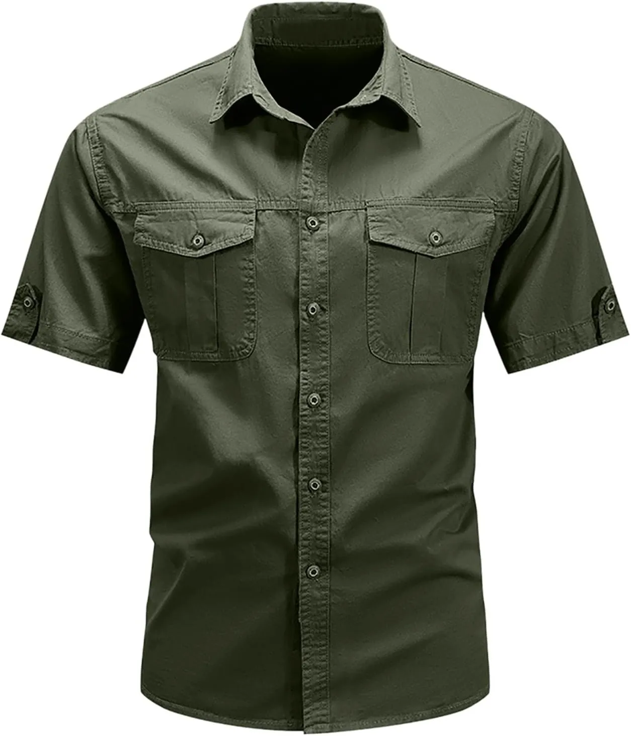 Mens Linen Shirt Button Down Short Sleeve Solid Shirts Wrinkle Free Casual Vacation Beach Summer Tops 2025 Men Trendy Clothes