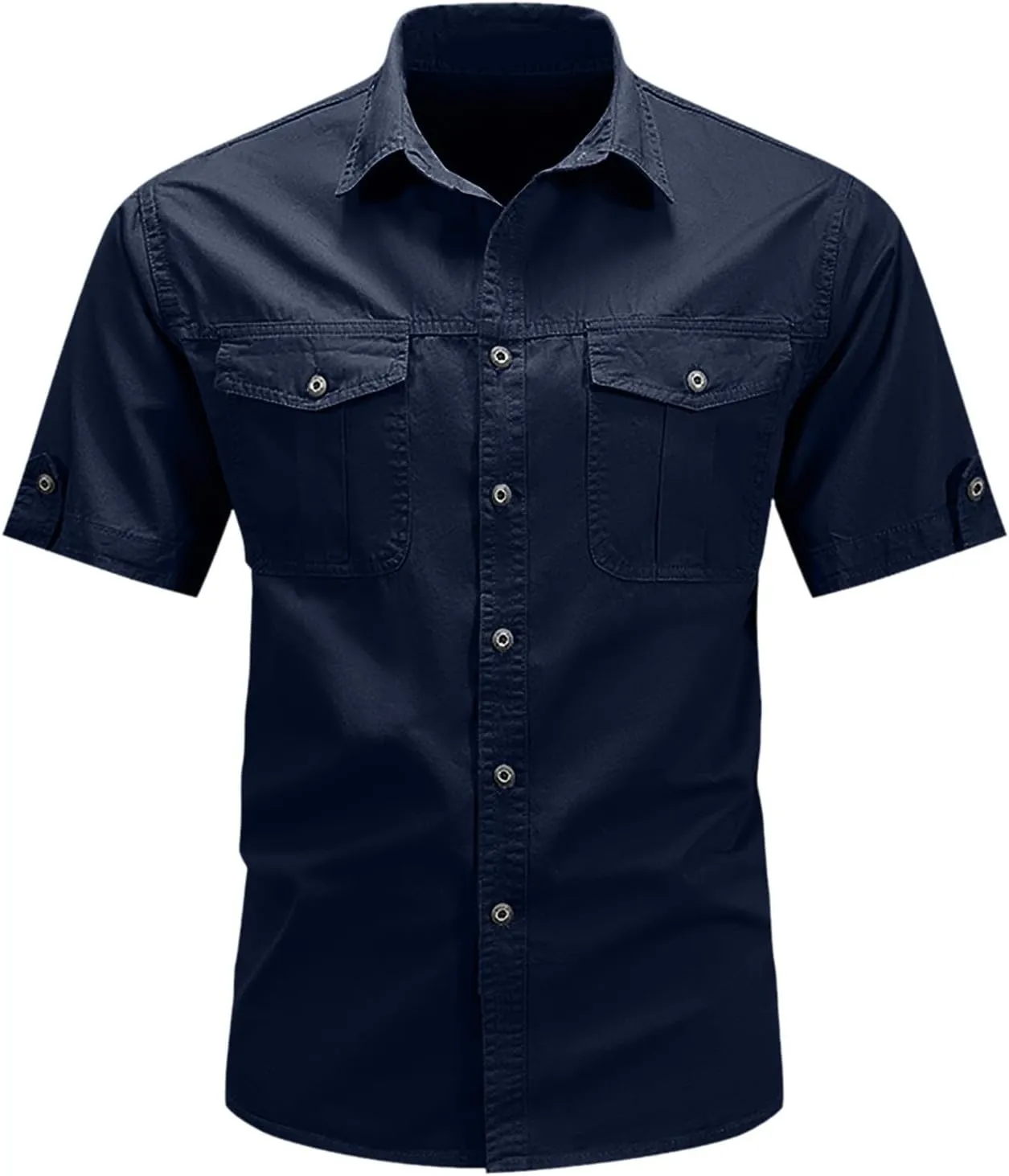 Mens Linen Shirt Button Down Short Sleeve Solid Shirts Wrinkle Free Casual Vacation Beach Summer Tops 2025 Men Trendy Clothes
