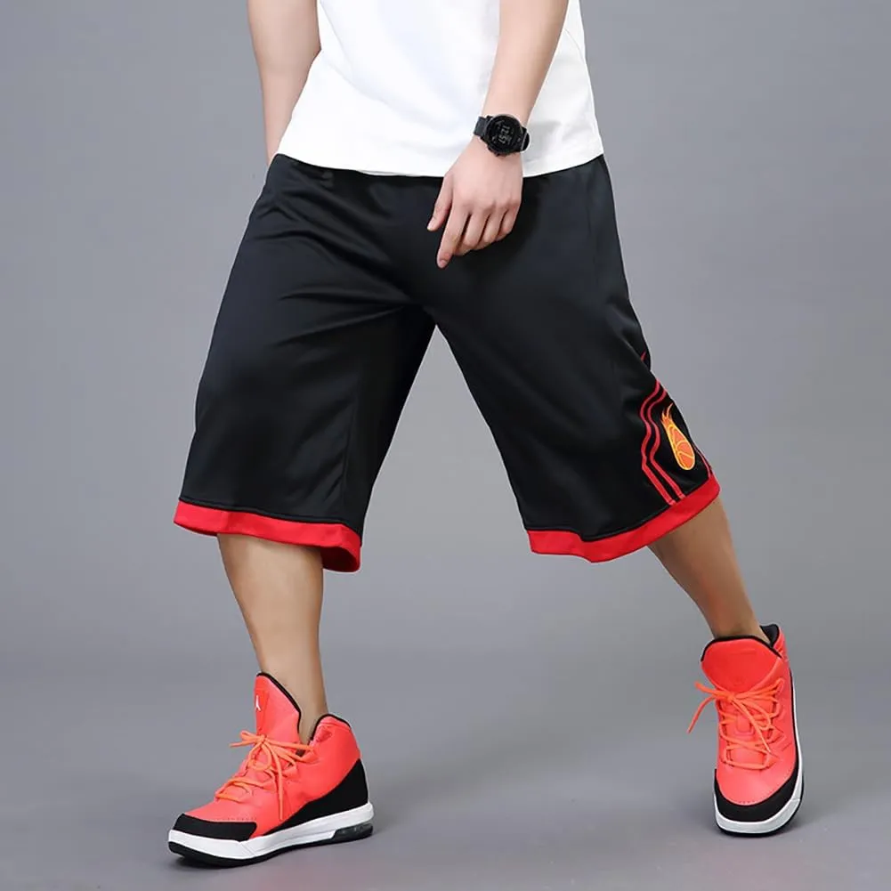 Mens Long Basketball Shorts Summer Workout Quick Dry Shorts Casual for Men