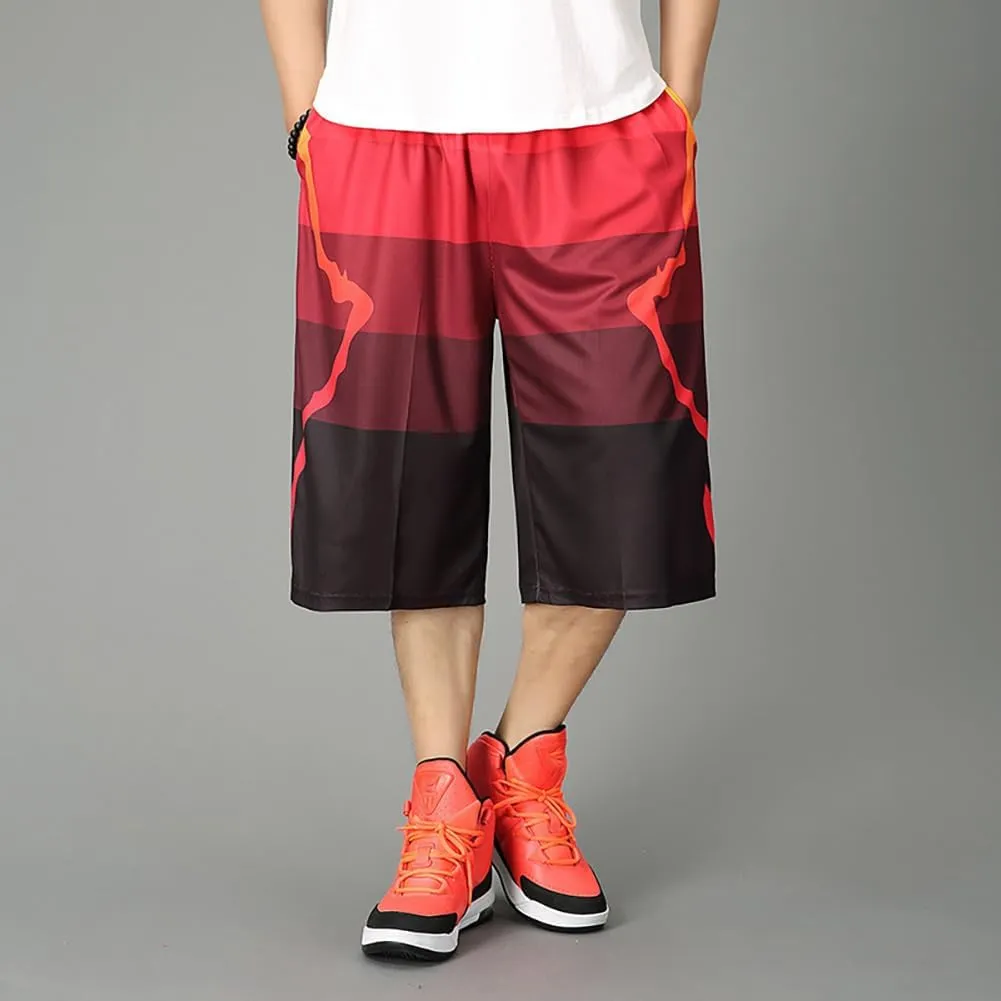 Mens Long Basketball Shorts Summer Workout Quick Dry Shorts Casual for Men