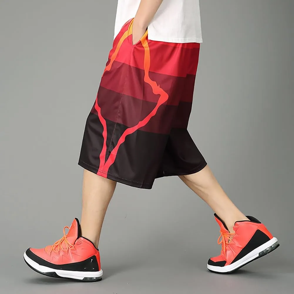Mens Long Basketball Shorts Summer Workout Quick Dry Shorts Casual for Men