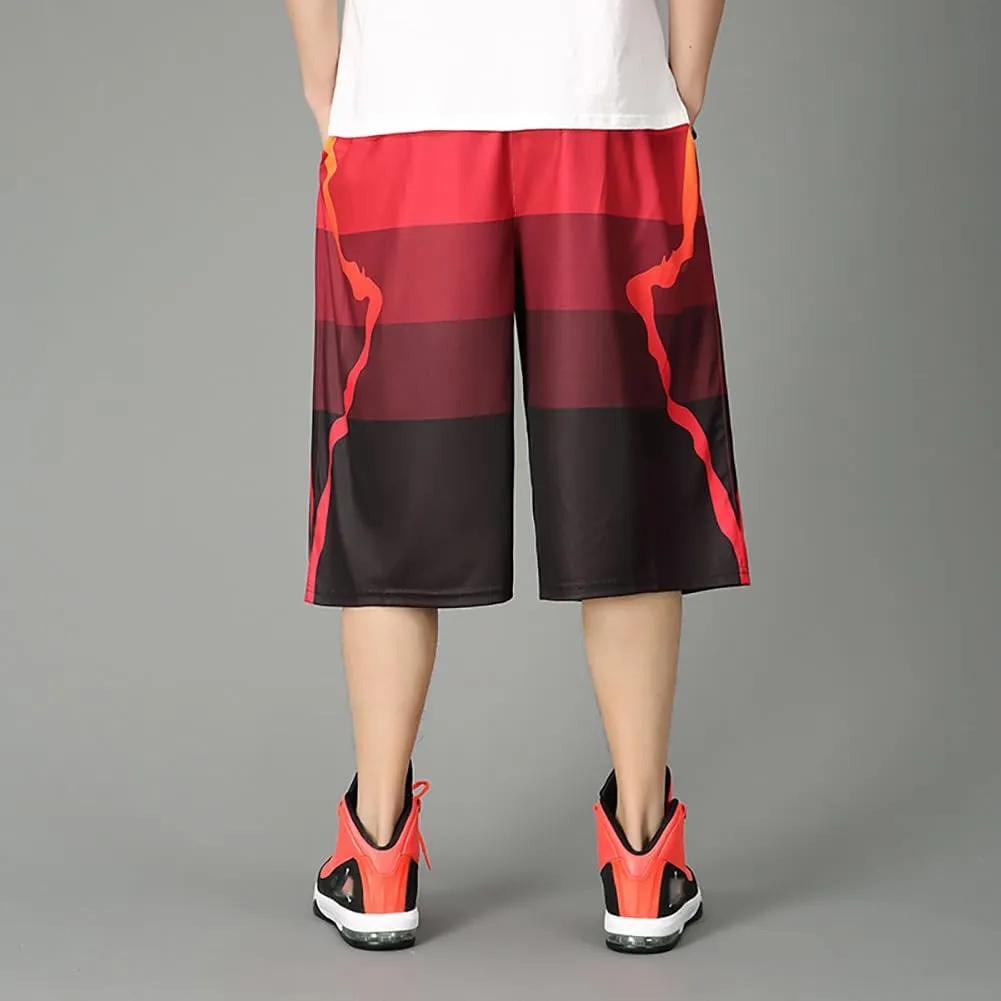 Mens Long Basketball Shorts Summer Workout Quick Dry Shorts Casual for Men