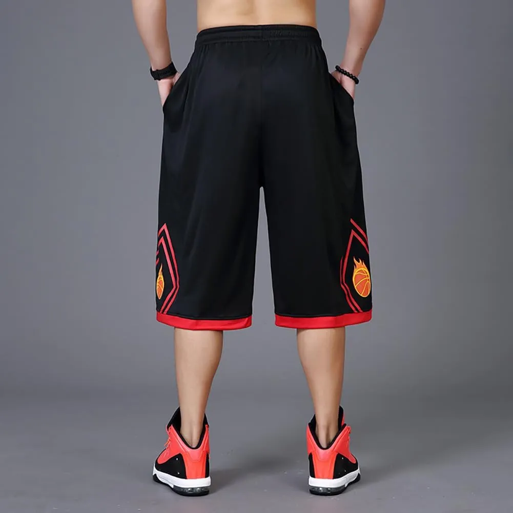 Mens Long Basketball Shorts Summer Workout Quick Dry Shorts Casual for Men