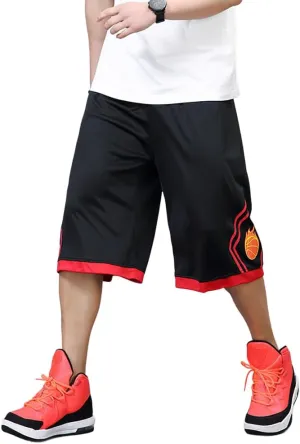 Mens Long Basketball Shorts Summer Workout Quick Dry Shorts Casual for Men