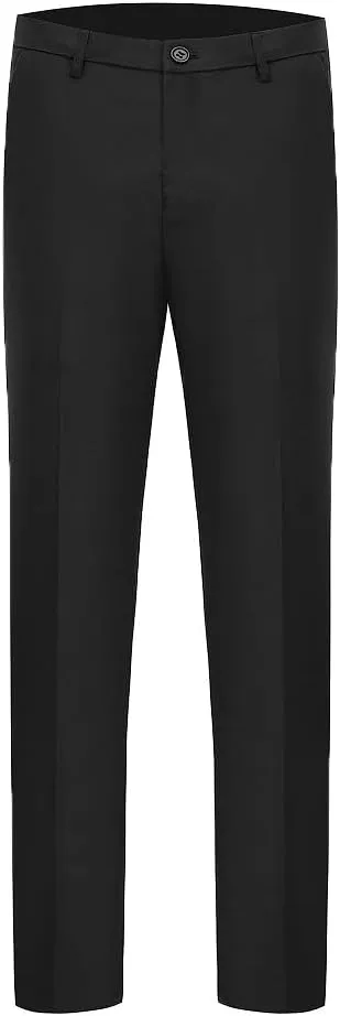 Men's One Button Suit Pants Tailored Formal Business Office Dress Trousers