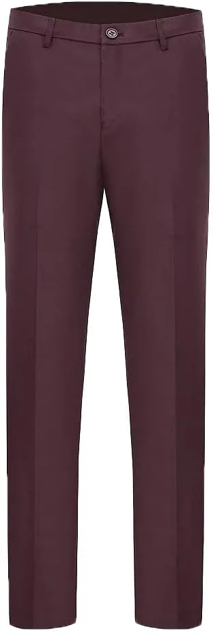 Men's One Button Suit Pants Tailored Formal Business Office Dress Trousers