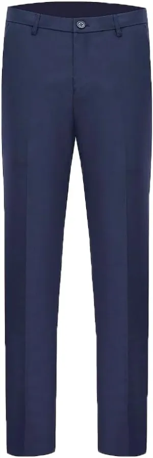 Men's One Button Suit Pants Tailored Formal Business Office Dress Trousers