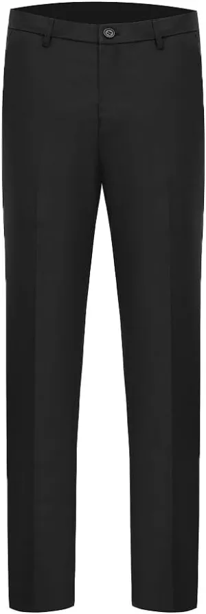 Men's One Button Suit Pants Tailored Formal Business Office Dress Trousers