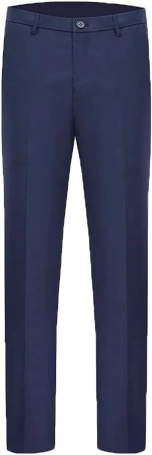 Men's One Button Suit Pants Tailored Formal Business Office Dress Trousers