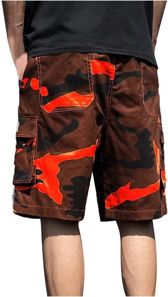 Men's Running Tennis Shorts Quick Dry Athletic Workout Active Shorts with Multi Pockets Camouflage Shorts