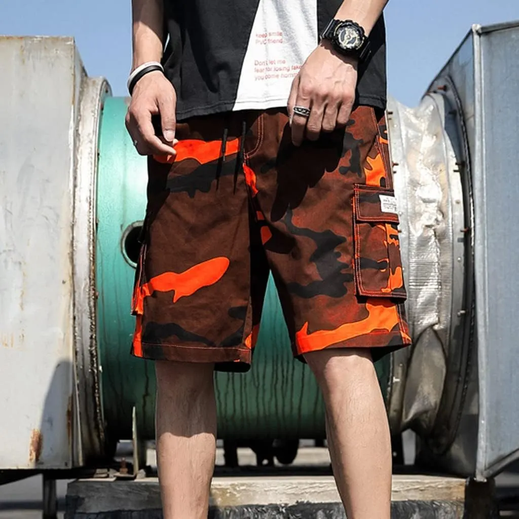 Men's Running Tennis Shorts Quick Dry Athletic Workout Active Shorts with Multi Pockets Camouflage Shorts