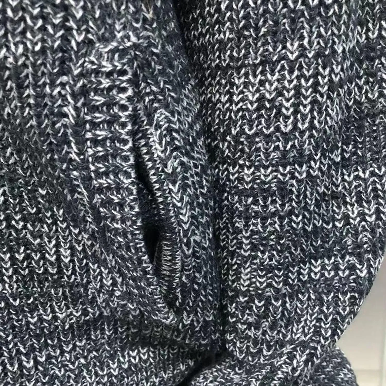 Men's Shawl Collar Cardigan Knit Shawl Collar Pockets Cardigans Slim Fit Cable Knit Button Down Cardigan Sweater