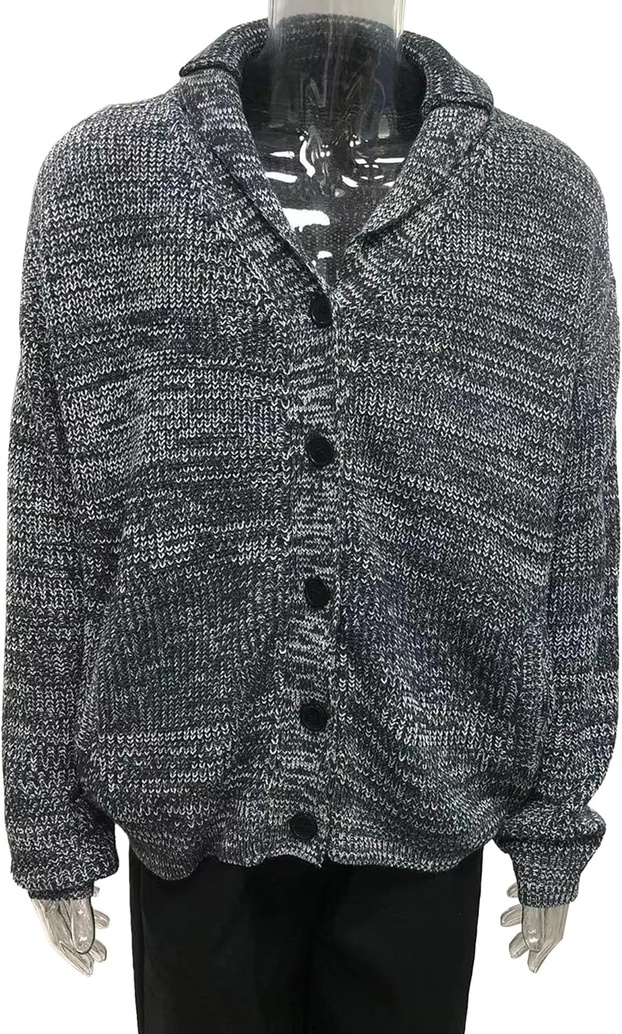 Men's Shawl Collar Cardigan Knit Shawl Collar Pockets Cardigans Slim Fit Cable Knit Button Down Cardigan Sweater