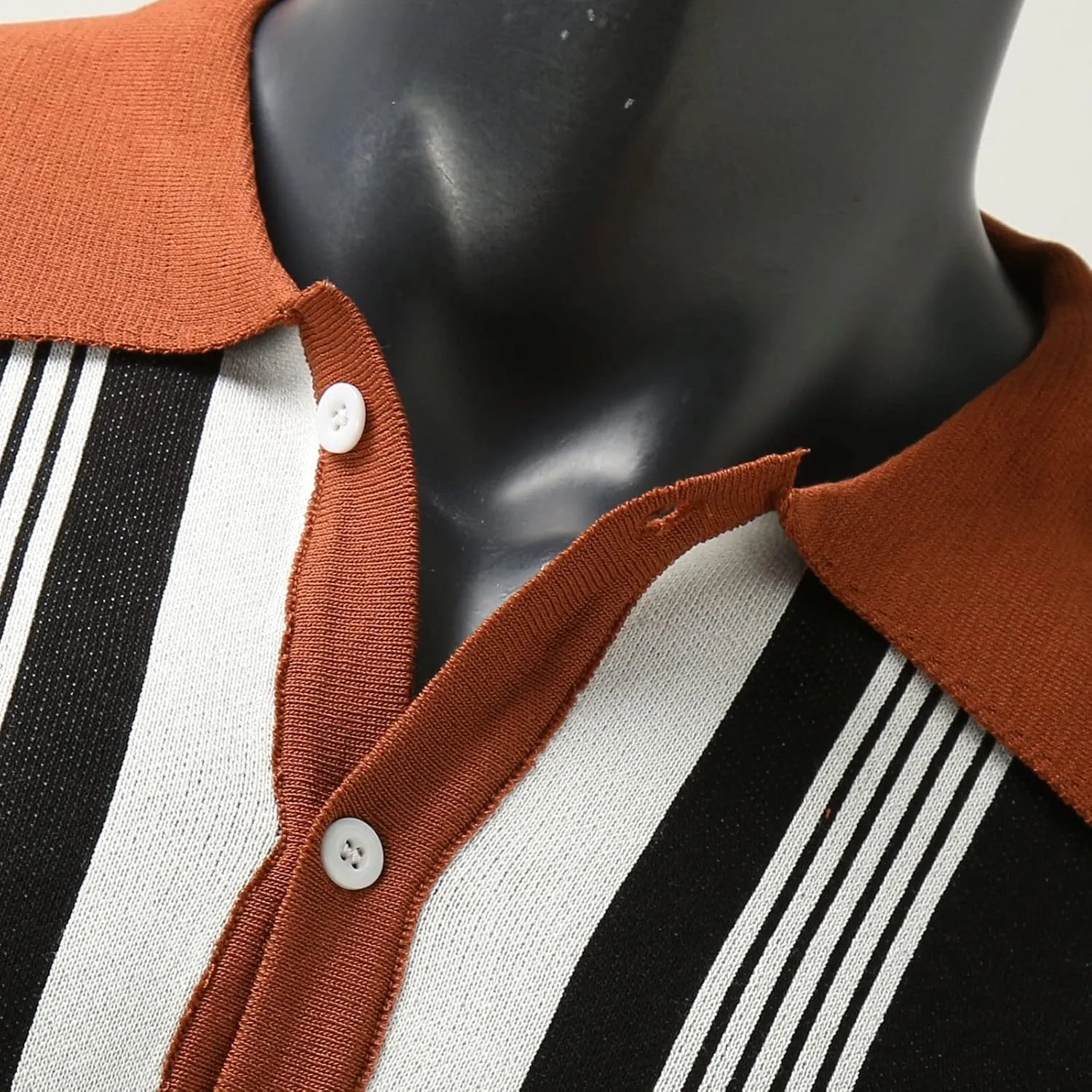 Mens Sweater Jacket Men's Stripped Button Down Sweater Single-Breasted V-Neck Knitted Cardigans Coat