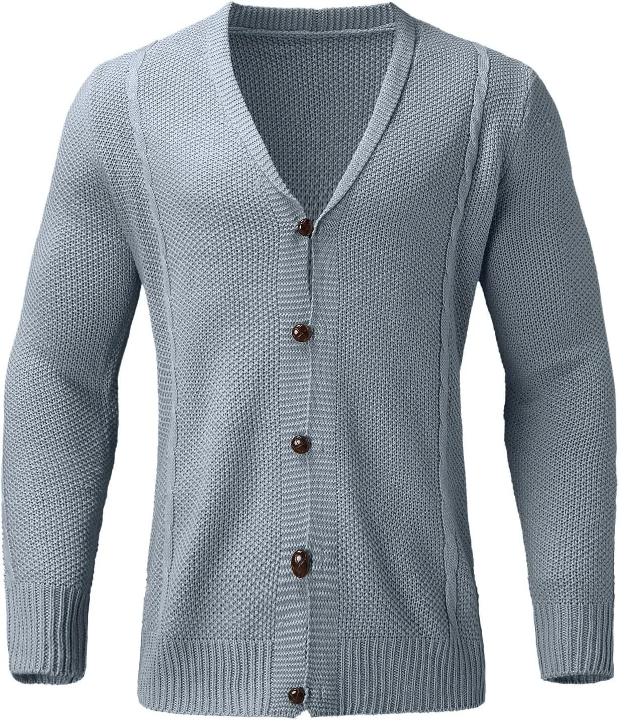 Mens Sweater Men's Lightweight Cardigan Sweater Single-Breasted V-Neck Knitted Cardigans Jacket