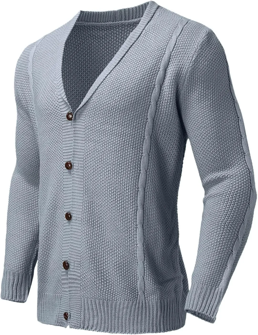 Mens Sweater Men's Lightweight Cardigan Sweater Single-Breasted V-Neck Knitted Cardigans Jacket