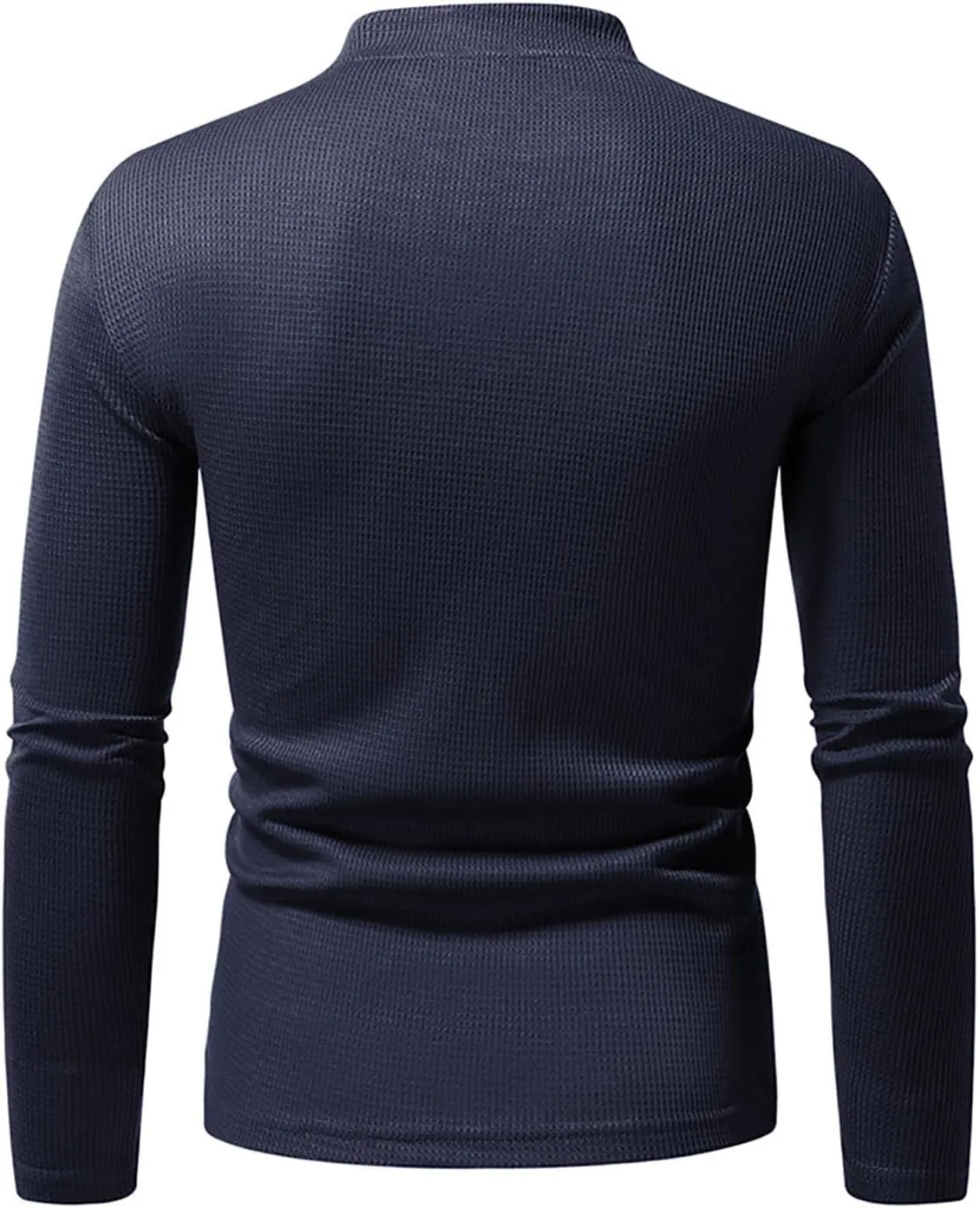 Mens V Neck Sweaters Stand Collar Pullover Long Sleeve Slim Fit Sweater Ribbed Knit Pullover Sweater Casual Warm Tops