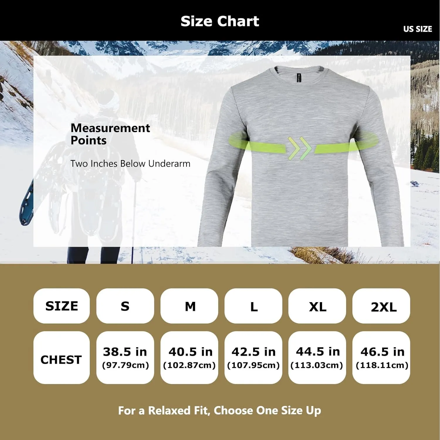 Merino Protect 100% Merino Wool Base Layer Mens Soft Long Sleeve Shirts Odor Resistance Thermal Underwear for Hunting Hiking