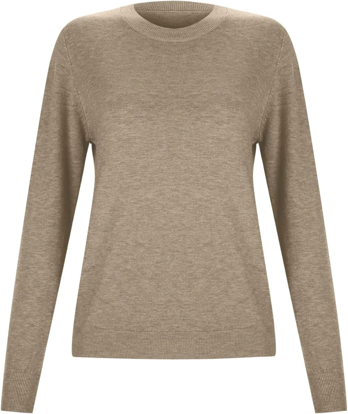Merino Wool Shirt Women Long Sleeve Crew Neck Travel Hiking Tee Merino Wool Base Layer Sweater Pullover Tops
