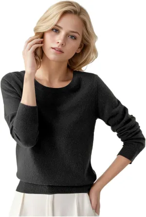 Merino Wool Shirt Women Long Sleeve Crew Neck Travel Hiking Tee Merino Wool Base Layer Sweater Pullover Tops