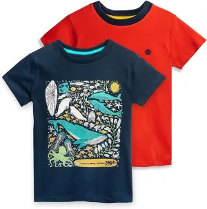 Mightly Boys and Girls' Crewneck Short Sleeve T Shirts | 100% Organic Cotton, Colorful, Soft & Basic Crewneck Tee for Kids