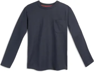 Mightly Boys and Girls' Long Sleeve Pocket Shirt | Organic Cotton, Colorful Casual Stylish Clothes, Crew Neck Tee