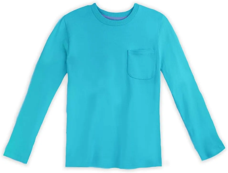 Mightly Boys and Girls' Long Sleeve Raglan Shirt | Organic Cotton, Colorful Casual Stylish Clothes, Soft&Fresh Crew Neck Tee