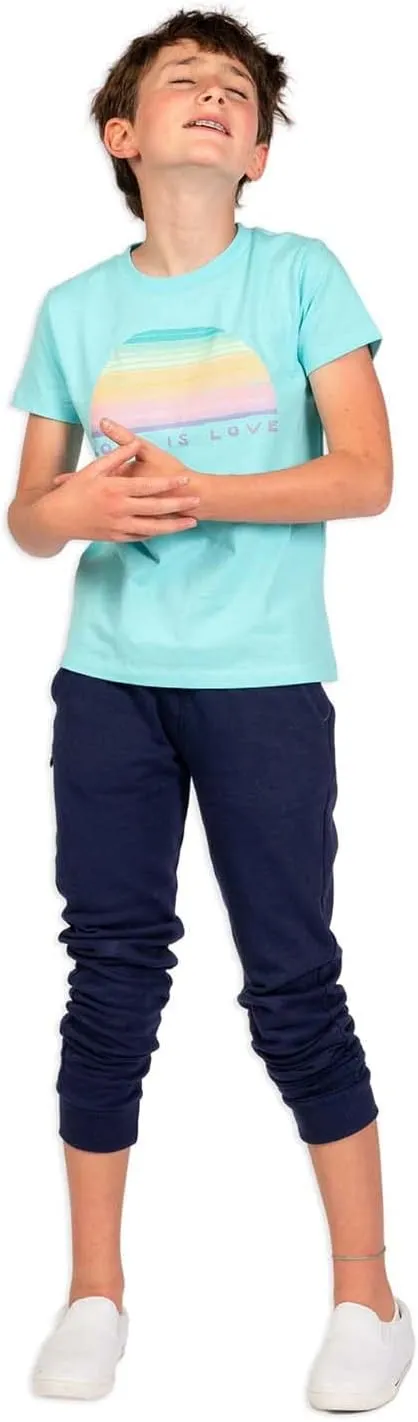 Mightly Boys and Girls' Sweatpants Joggers | Organic Cotton Soft Fleece Track Pants, Stretch Waistband, Fair Trade Certified