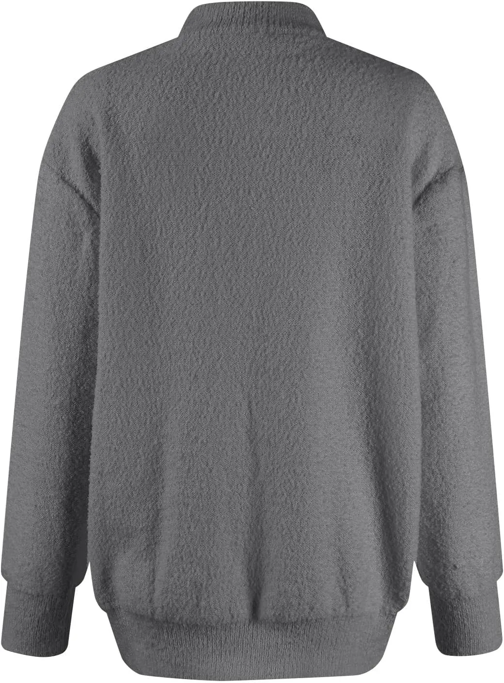Oversized Sweaters for Women Crewneck Chunky Knit Sweater Fall Trendy Long Sleeve Fuzzy Fleece Pullover Sweaters