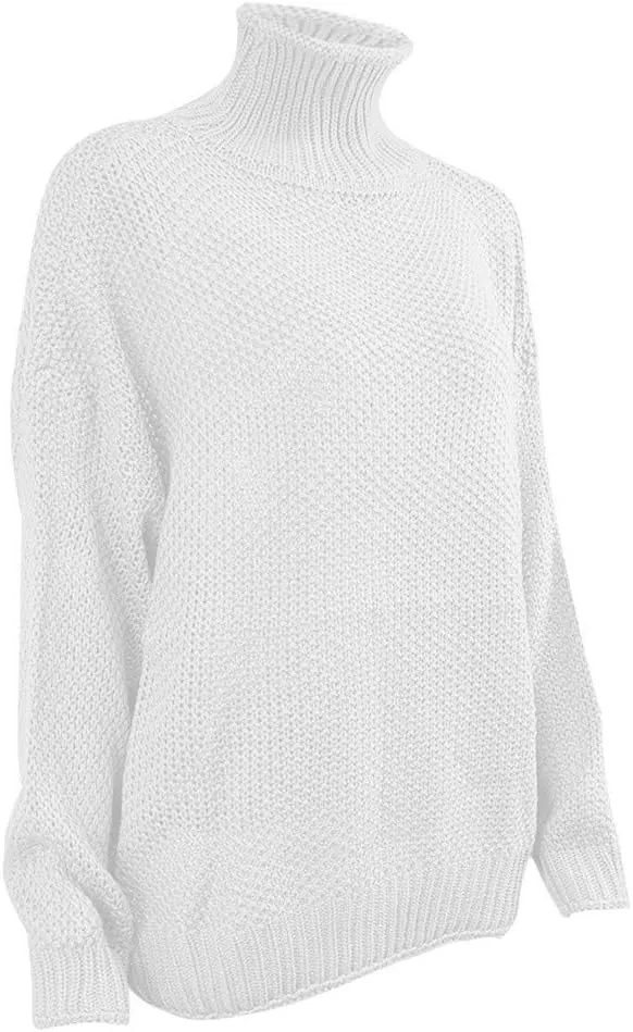 Oversized Sweaters for Women Loose Long Sleeve Pullovers Top Turtle Neck Plus Size Sweaters Chunky Knit Sweater