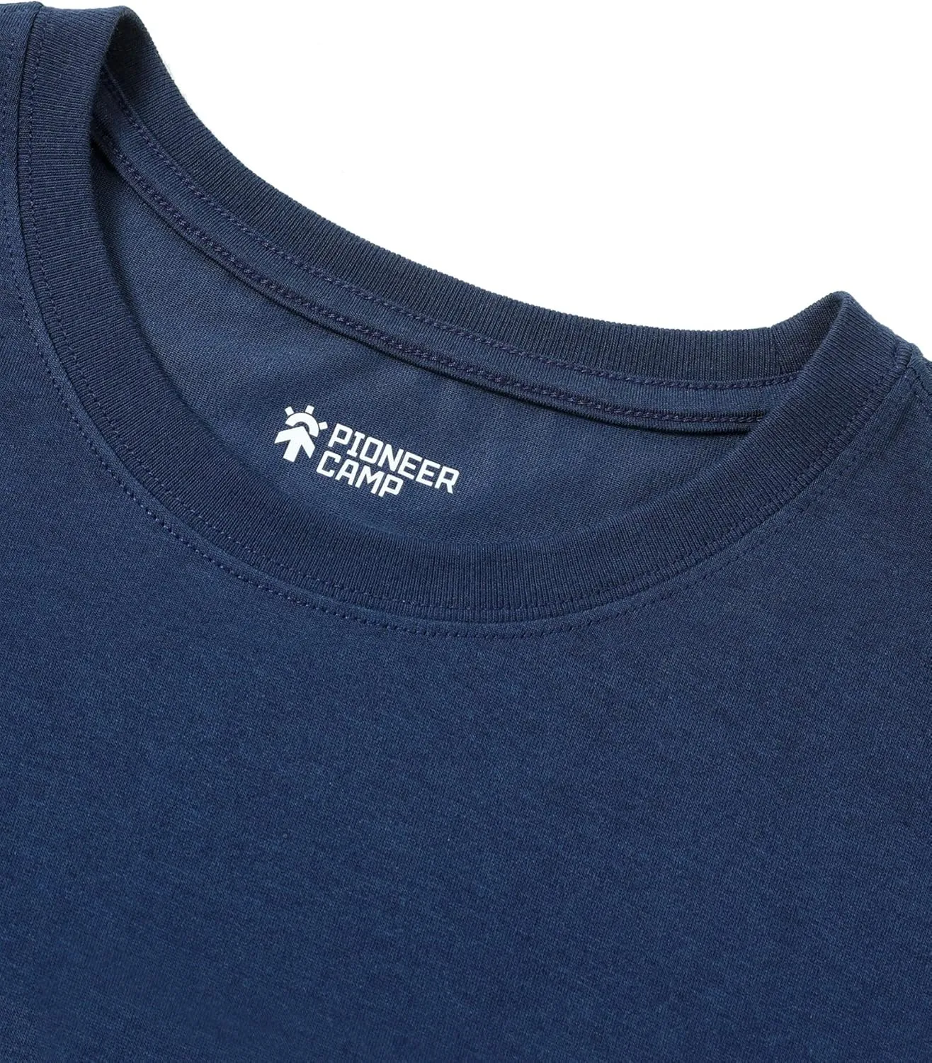 Pioneer Camp Mens T Shirts Cotton Casual Crew Neck Short/Long Sleeve Basic Heavyweight Soft Plain Tees Classic Fit Tshirts