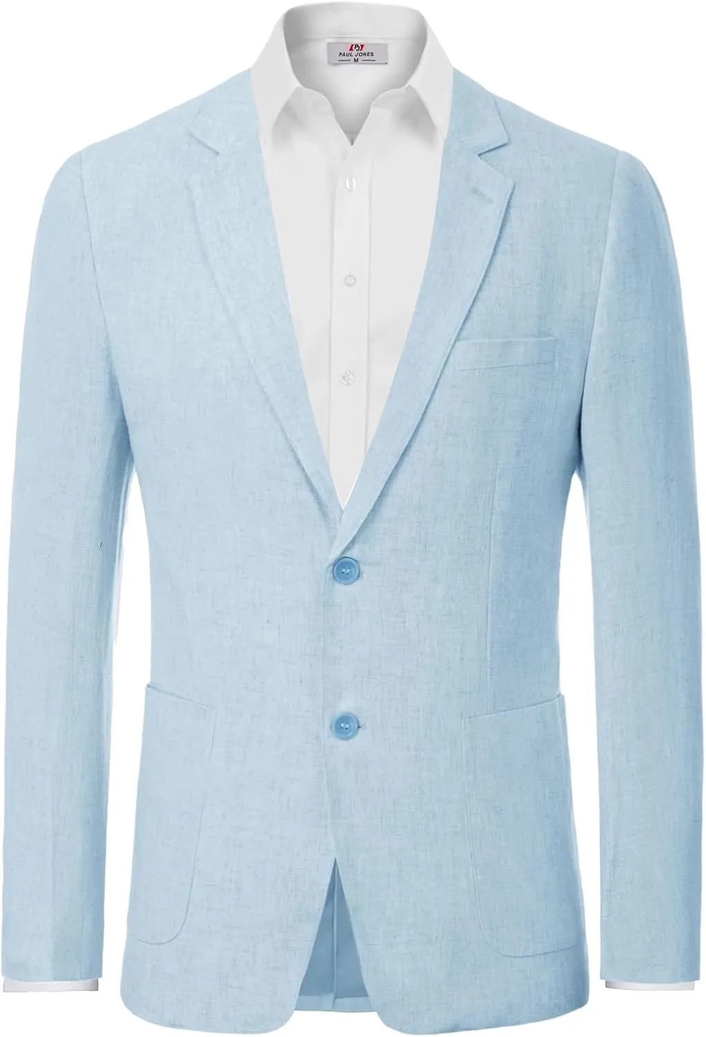 PJ Paul Jones Men's Slim Fit Lightweight Linen Jacket Tailored Blazer Sport Coat