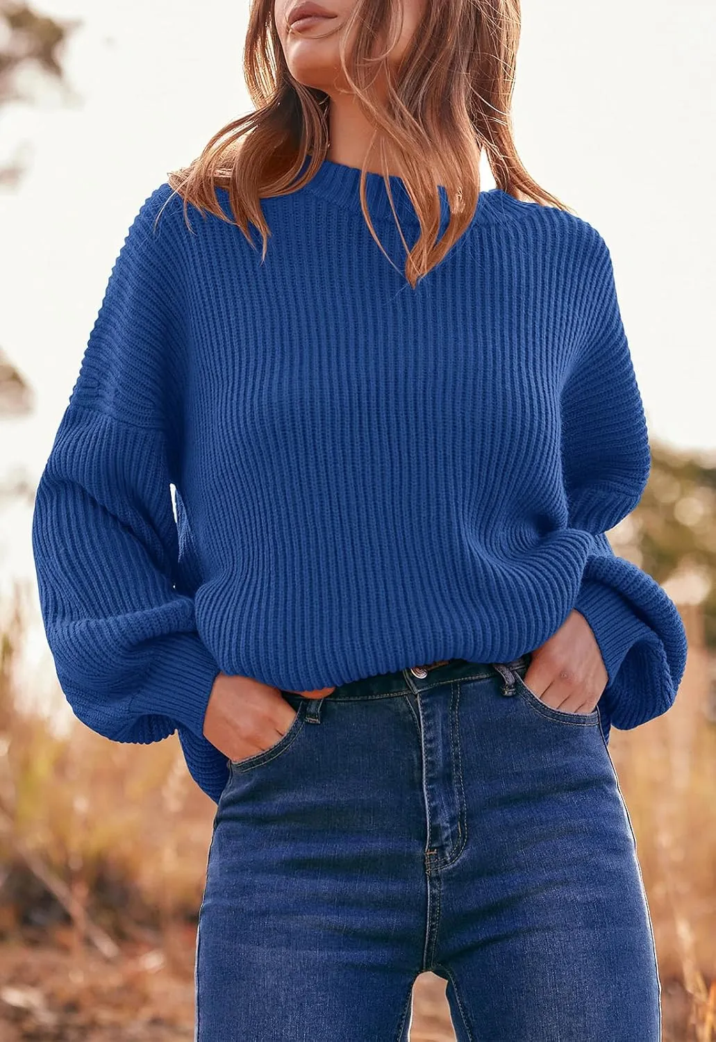 PRETTYGARDEN Womens Sweaters Fall 2025 Oversized Chunky Knitted Pullover Sweater Casual Long Sleeve Crewneck Cute Sweaters