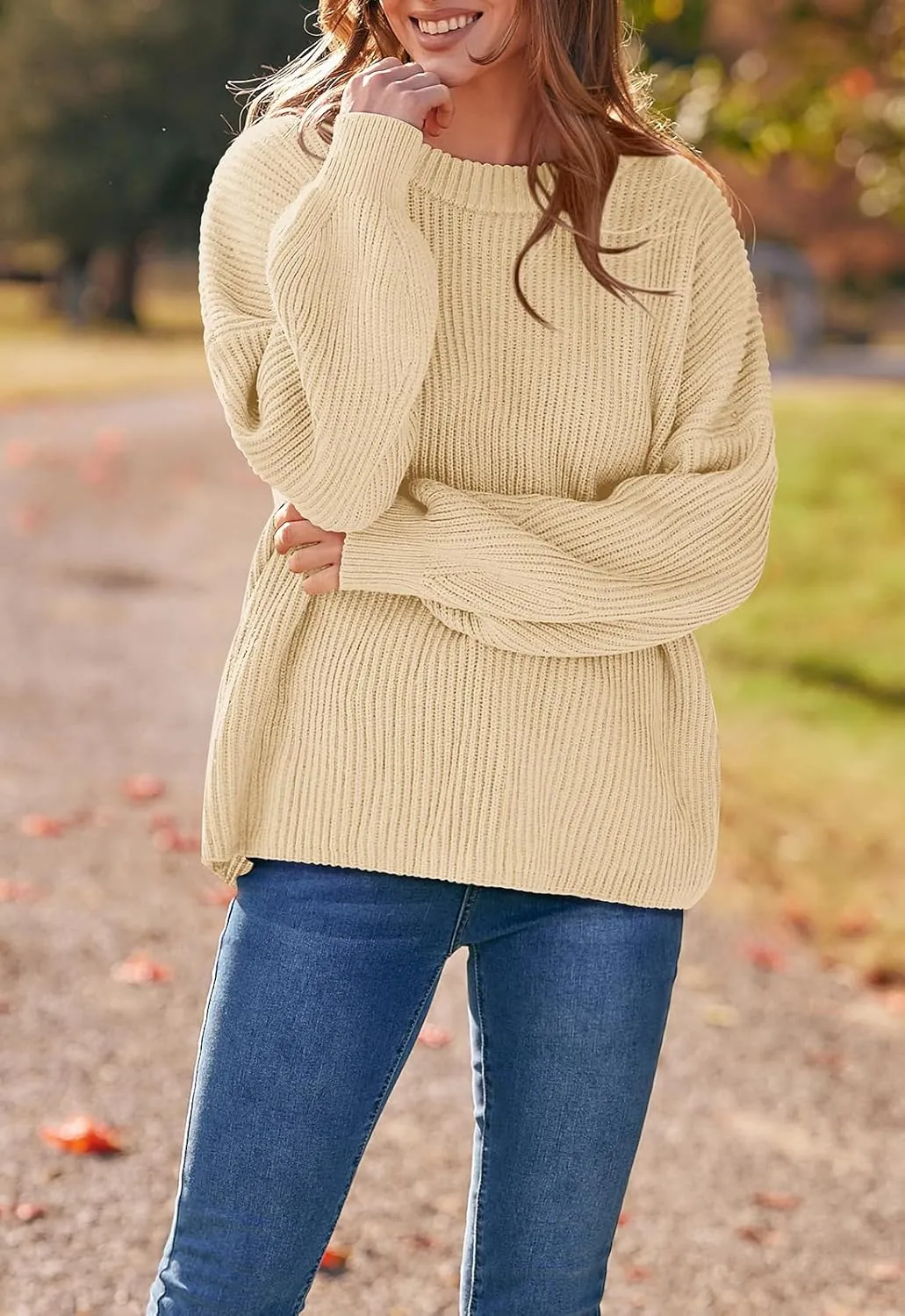 PRETTYGARDEN Womens Sweaters Fall 2025 Oversized Chunky Knitted Pullover Sweater Casual Long Sleeve Crewneck Cute Sweaters