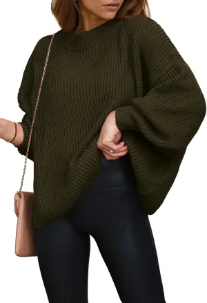 PRETTYGARDEN Womens Sweaters Fall 2025 Oversized Chunky Knitted Pullover Sweater Casual Long Sleeve Crewneck Cute Sweaters