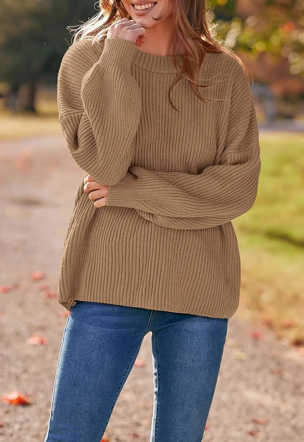 PRETTYGARDEN Womens Sweaters Fall 2025 Oversized Chunky Knitted Pullover Sweater Casual Long Sleeve Crewneck Cute Sweaters