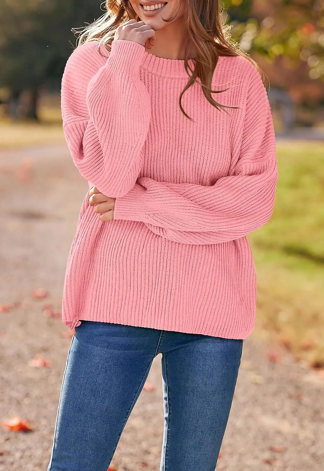 PRETTYGARDEN Womens Sweaters Fall 2025 Oversized Chunky Knitted Pullover Sweater Casual Long Sleeve Crewneck Cute Sweaters