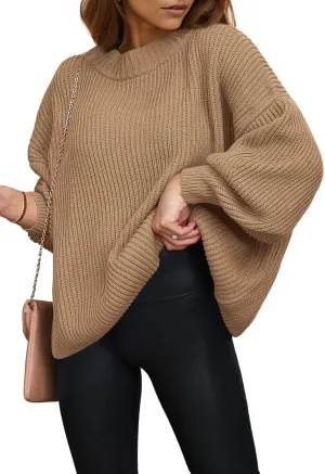 PRETTYGARDEN Womens Sweaters Fall 2025 Oversized Chunky Knitted Pullover Sweater Casual Long Sleeve Crewneck Cute Sweaters