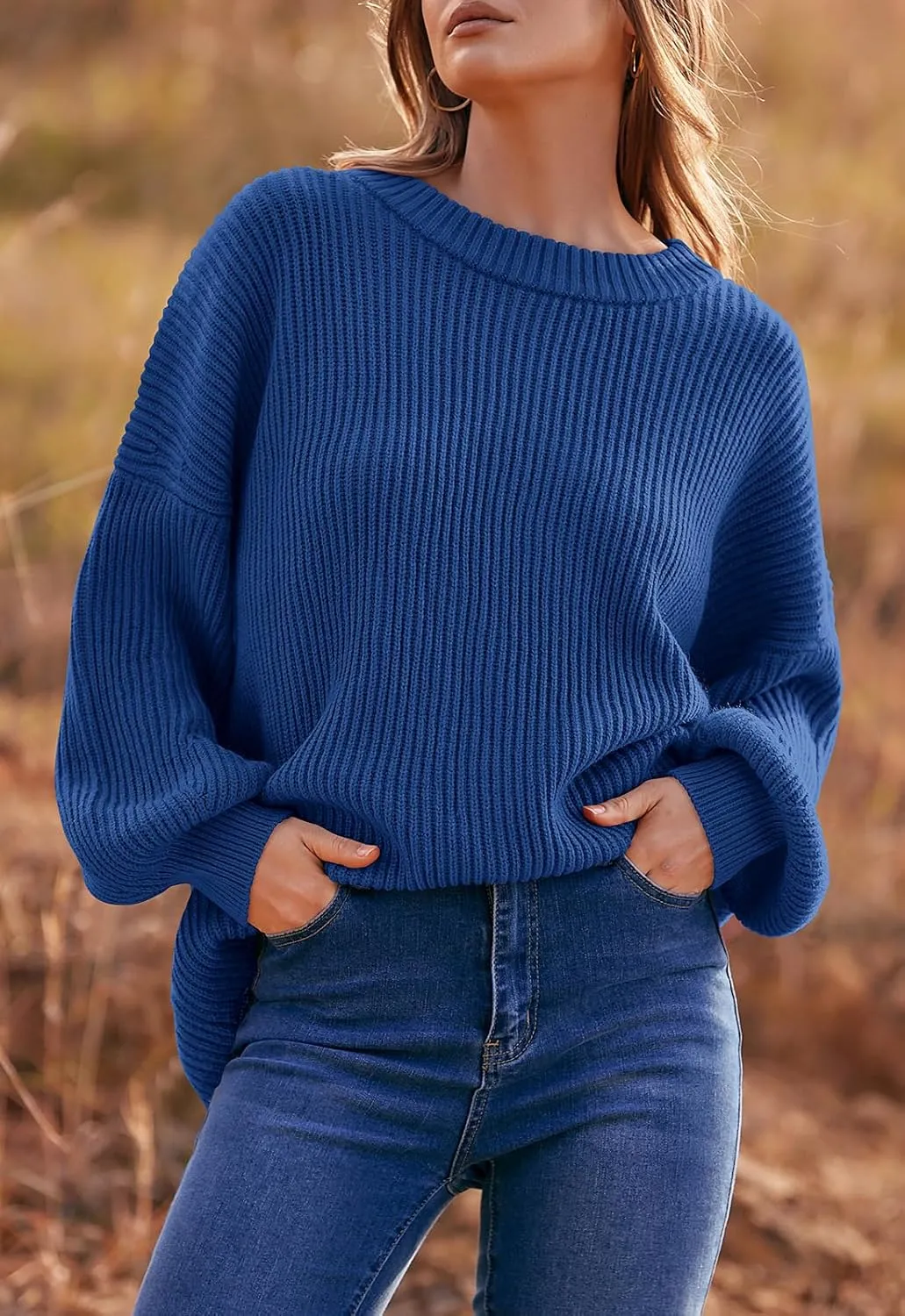 PRETTYGARDEN Womens Sweaters Fall 2025 Oversized Chunky Knitted Pullover Sweater Casual Long Sleeve Crewneck Cute Sweaters